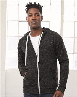 Unisex Triblend Sponge Fleece Full-Zip Hoodie