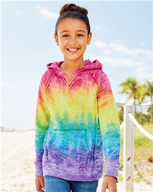 Girls’ Courtney Burnout V-Notch Hooded Sweatshirt