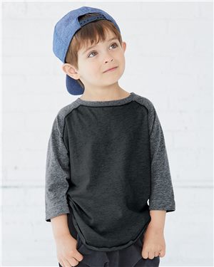 Toddler Baseball Fine Jersey Three-Quarter Sleeve Tee