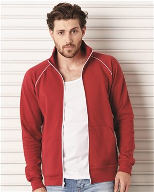 Piped Fleece Cadet Collar Jacket
