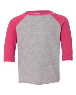 Toddler Baseball Fine Jersey Three-Quarter Sleeve Tee